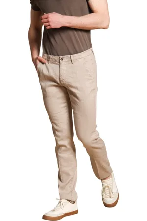 Masons Chinos, male, , 2XL, Slim Fit Chino Trousers in Cotton and Linen