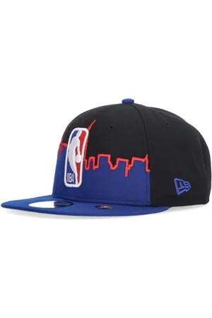 New Era Caps, male, , S/M, NBA Logo Flat Brim Cap Black