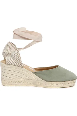 MANEBI Low Wedge Espadrille Sandal Hamptons Sage