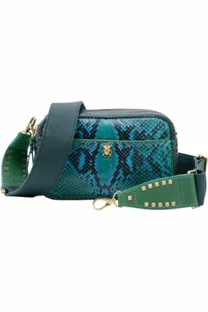 CLARIS VIROT Cross Body Bags, female, , ONE SIZE, Python Prairie Lily Bag with Rivets