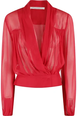 Serafini Georgette Shirt with Wide Collar