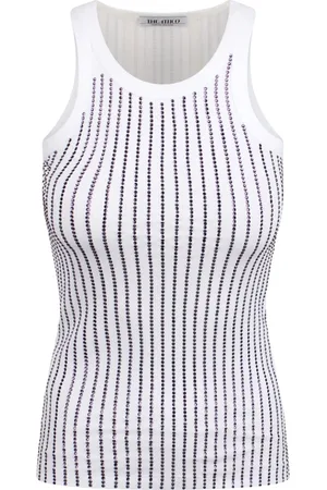 The Attico Crystal Embellished Tank Top