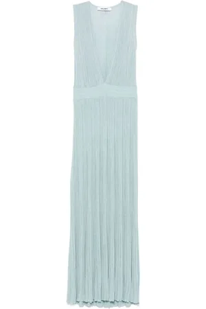 ANTONINO VALENTI Maxi Dresses, female, , XS, Sky V-Neck Midi Dress