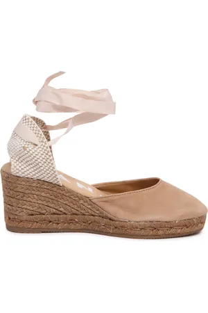 MANEBI Wedges, female, , 5 UK, Low Wedge Espadrille Sandal Vintage Taupe