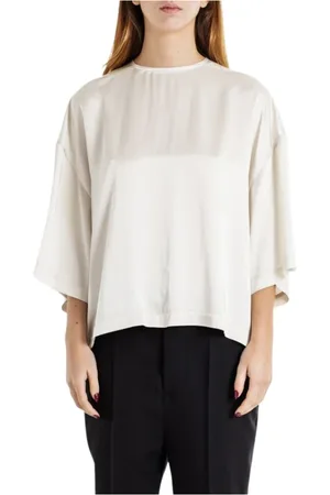 Rick Owens Blouses, female, , XS, Ivory Tommy Top with Wide Sleeves