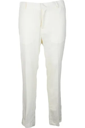 D.A. Daniele Alessandrini Slim-fit Trousers, male, , XL, Linen Viscose Trousers