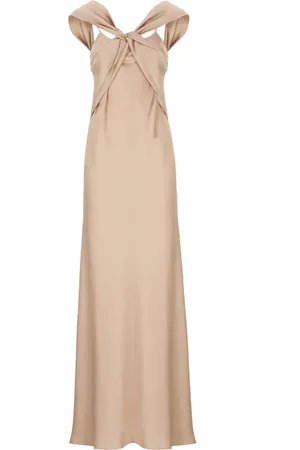 D.EXTERIOR Maxi Dresses, female, , S, Satin V-Neck Dress for Woman