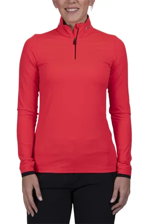 Kjus Outdoor Tops, female, , M, Hibiscus Half-Zip Midlayer