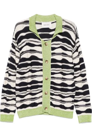 HENRIK VIBSKOV Cardigans, female, , M, Striped Purl-Knit Cardigan