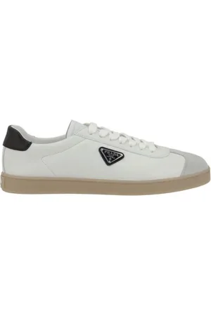 Prada Suede Toe Leather Trainers with Logo
