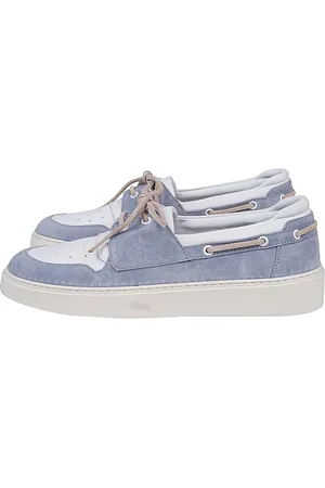 ELEVENTY Sneakers, male, , 7 UK, Boat Shoes in Deer Leather and Suede