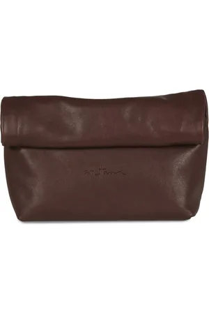 Cortana Delhi S, dark garnet leather clutch