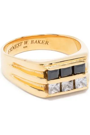 Ernest W. Baker Black & White Stone Ring