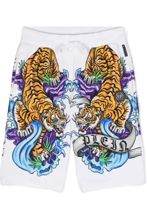 Philipp Plein Shorts, unisex, , 14 Y, White Casual Shorts