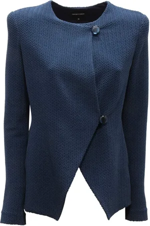 Emporio Armani Round-neck Knitwear, female, , M, Dark Jacket Emporio Model