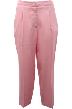 Michael Kors Linen Trouser with Carnation Model