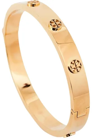Tory Burch Gold Bracelet Miller Elegant Logo Snap