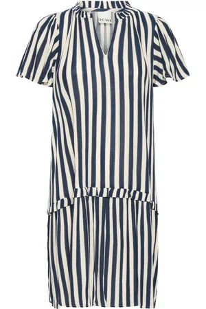 Ichi Short Dresses, female, , M, Eclipse Dotted Stripe Dress