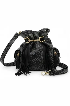 CLARIS VIROT Bucket Bags, female, , ONE SIZE, Lola Bandana Leather Bucket Bag
