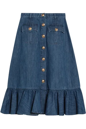 VALENTINO GARAVANI Denim Skirts, female, , 2XS, Flared Skirt in Trendy Style