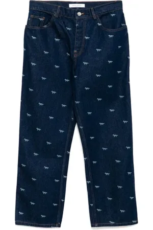 Maison Kitsuné Straight Jeans, male, , W34, Indigo Relaxed Jeans