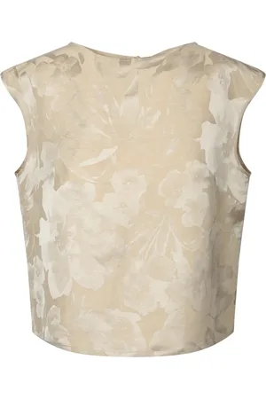 Incotex Sleeveless Tops, female, , S, Floral Jacquard Sleeveless Top