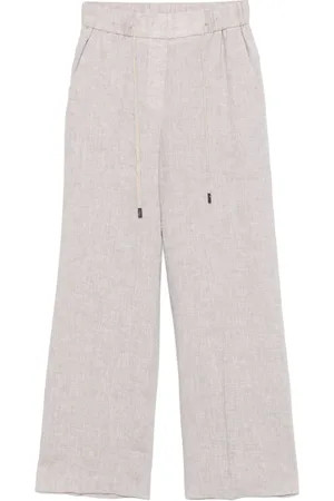 PESERICO SIGN Wide Trousers, female, , S, Linen Trousers