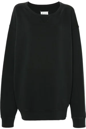 Maison Margiela Sweatshirts, male, , L, Oversize Cotton Sweatshirt Graphic Print Crew Neck