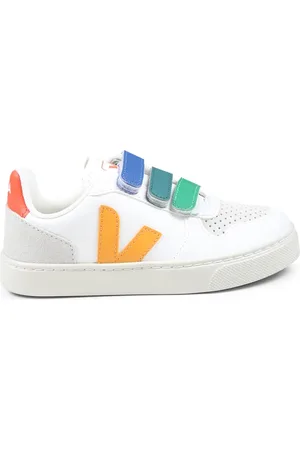 Veja Leather Trainers with Multicolor Straps