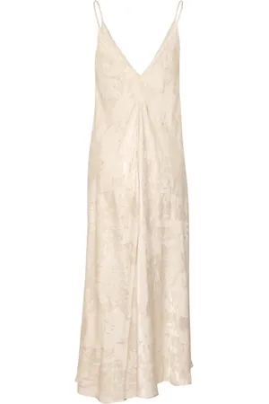 Soaked in Luxury Midi Dresses, female, , L, Elegant Metallic Print Strap Dress