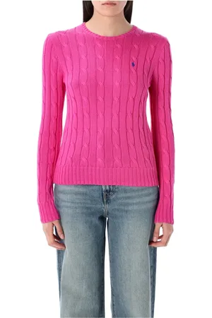 Ralph Lauren Round-neck Knitwear, female, , L, Cable-Knit Crewneck Jumper Julianna