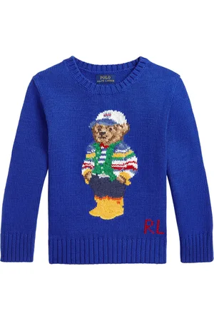 Ralph Lauren Knitwear, unisex, , 5 Y, Royal Bear Pullover Jumper