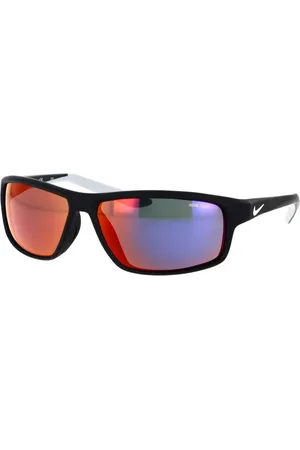 Nike Sunglasses, unisex, , 62 MM, Rectangular Sunglasses Red Mirrored Lenses