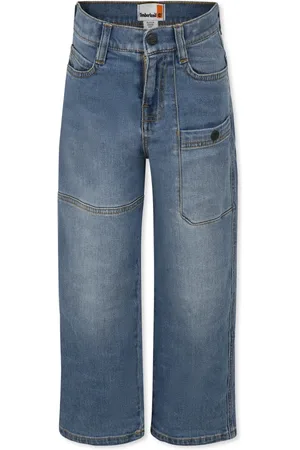 Timberland Denim Five-Pocket Jeans with Tree Detail