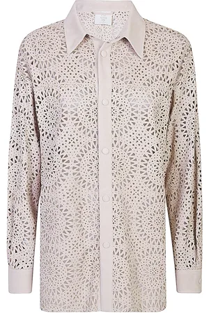 ELEVENTY Perforated Suede Shirt