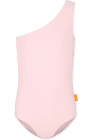 Molo Swimsuits, female, , 2 Y, One-Shoulder Swimsuit with Wavy Texture