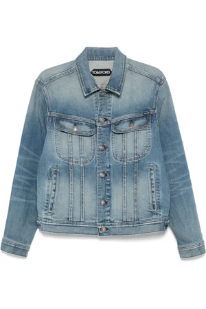 Tom Ford Cerulean Denim Jacket Button-Up Pockets