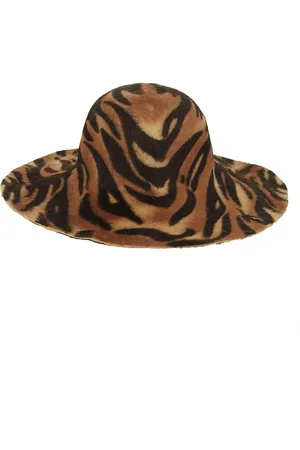 Borsalino Tiger Pattern Rabbit Fur Hat