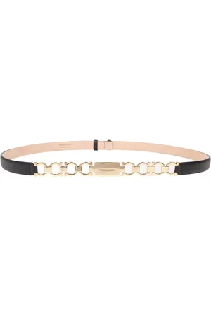 Salvatore Ferragamo Leather Gancini Buckle Belt