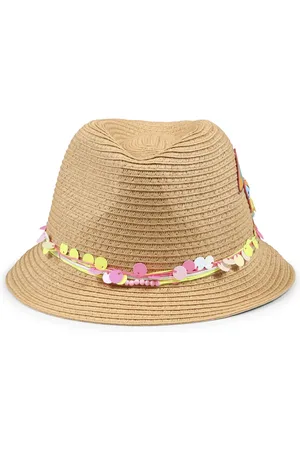 Billieblush Hats & Caps, unisex, , 56 CM, Straw Hat with Parrot Applique
