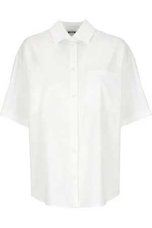 Msgm Shirts, female, , S, Cotton Shirt with Collar