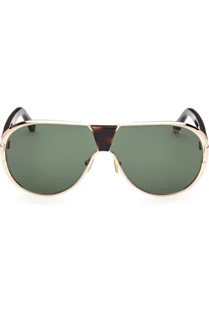 Tom Ford Sunglasses, unisex, , 64 MM, Classic Green Aviator Sunglasses
