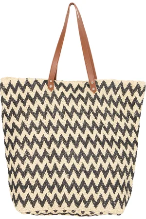 Ichi Tote Bags, female, , ONE SIZE, Stylish Bag with Woven Pattern