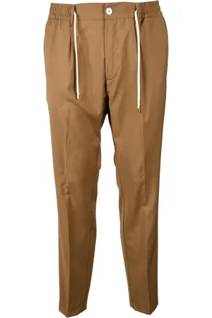 CRUNA Slim-fit Trousers, male, , 2XL, Classic Wool Trousers with Elastic Waist