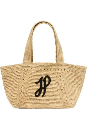 Patou Handbags, female, , ONE SIZE, Embroidered Logo Tote Bag