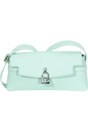 GAËLLE Mint Shoulder Bag with Logo Lock