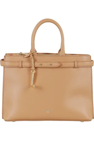 LANCEL Faubourg Leather Handbag with Front Strap