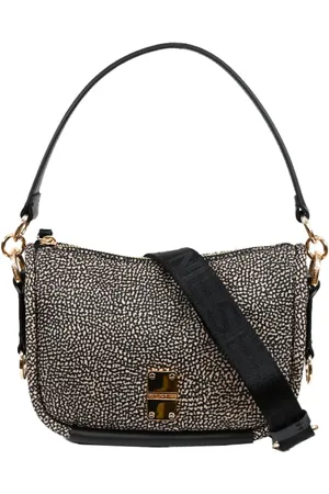 Borbonese Shoulder Bags, female, , ONE SIZE, Hobo Shoulder Bag with Logo Strap