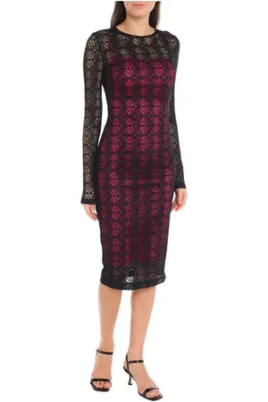 VERSACE Black Perforated Dress