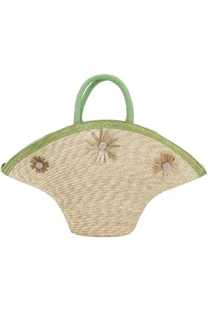 La Milanesa Handbags, female, , ONE SIZE, Straw Handbag with Geometric Design